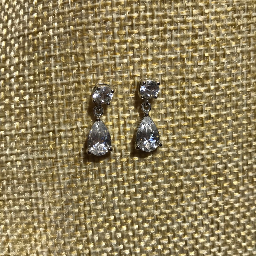 Cubic Zirconia Drop Earrings